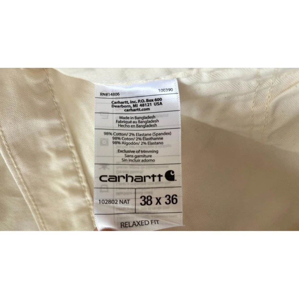 Carhartt Jeans 38x36 Relaxed Fit Rugged Flex Rigby Double Front Utility Work
